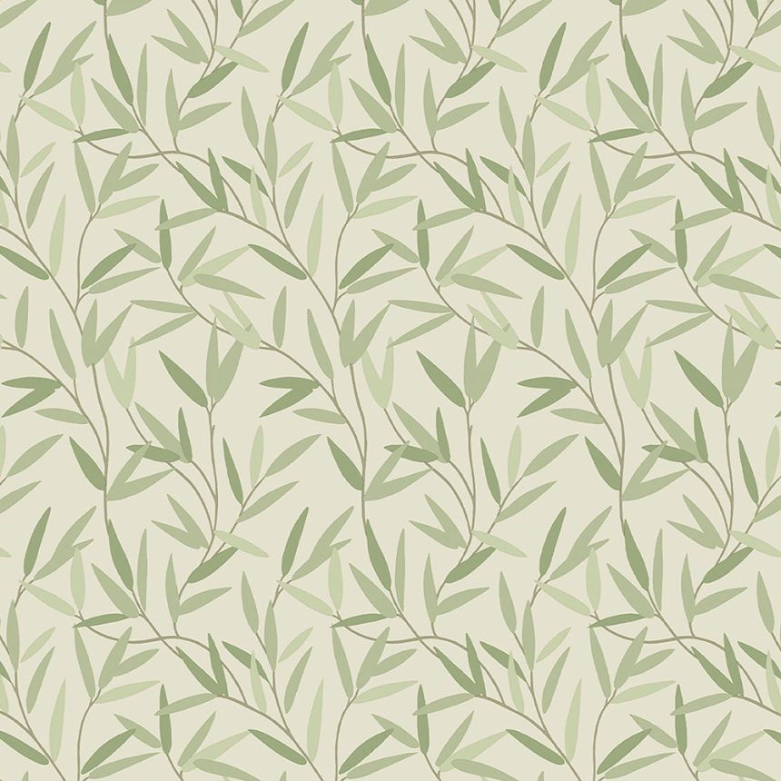 Vliesová tapeta na zeď , zelená, listy bambusu, 113364, Laura Ashley Signature