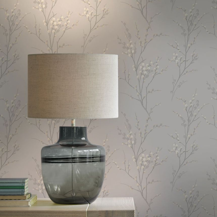 Vliesová tapeta na zeď, šedá, větvičky, 113361, Laura Ashley Signature