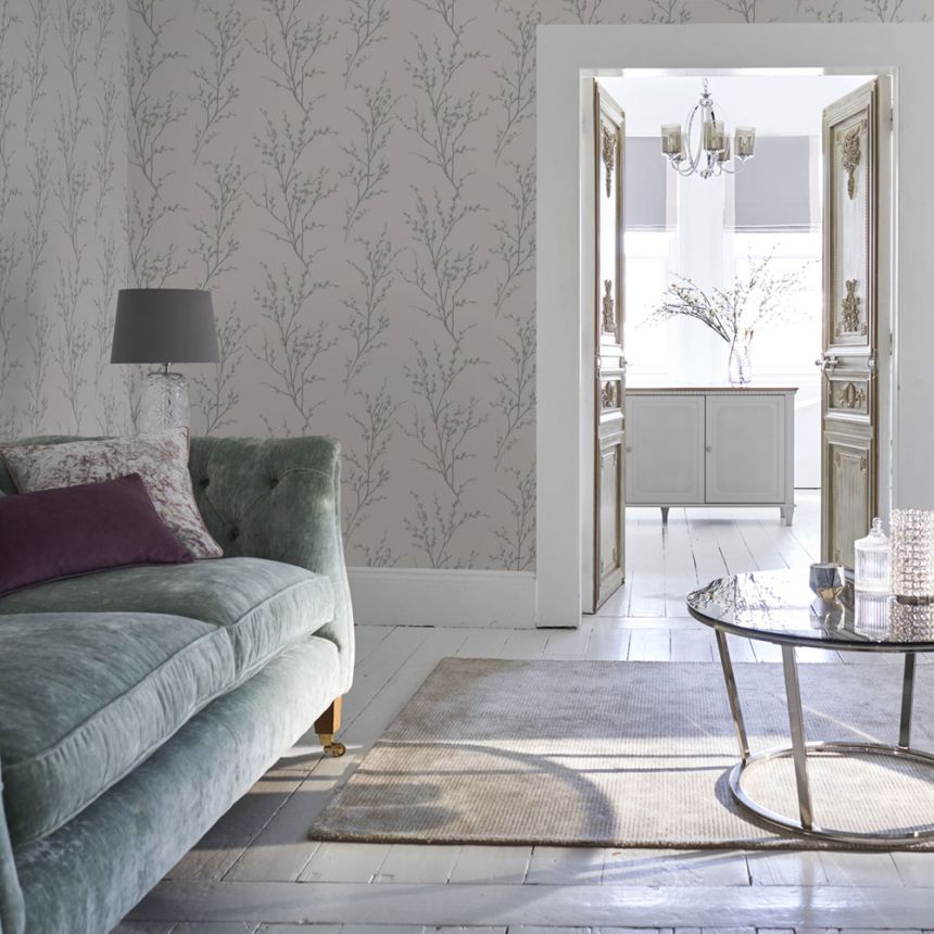 Vliesová tapeta na zeď, krémová,  větvičky, 113359, Laura Ashley Signature