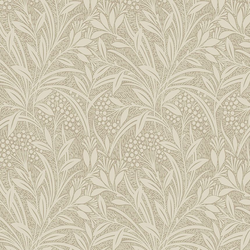 Vliesová tapeta na zeď, béžová, listy, 113340, Laura Ashley Signature