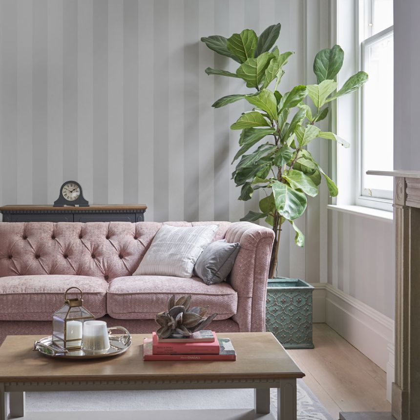 Vliesová tapeta na zeď, šedá, pruhy, 113338, Laura Ashley Signature