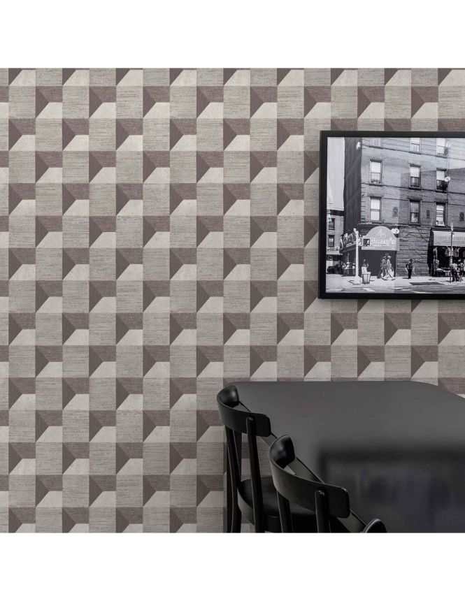 Geometrická šedá vliesová 3d tapeta na zeď A48702, Vavex 2024