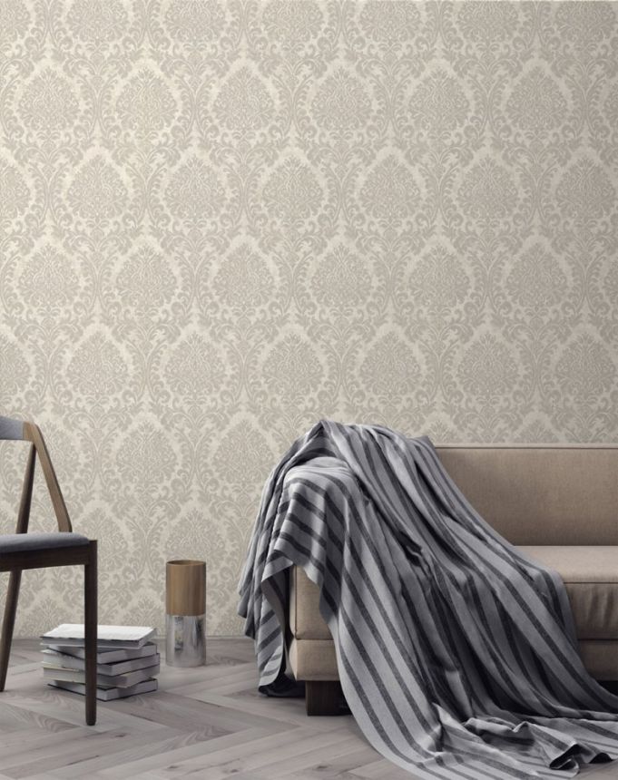 Šedá vliesová tapeta s ornamenty A50105, Vavex 2024