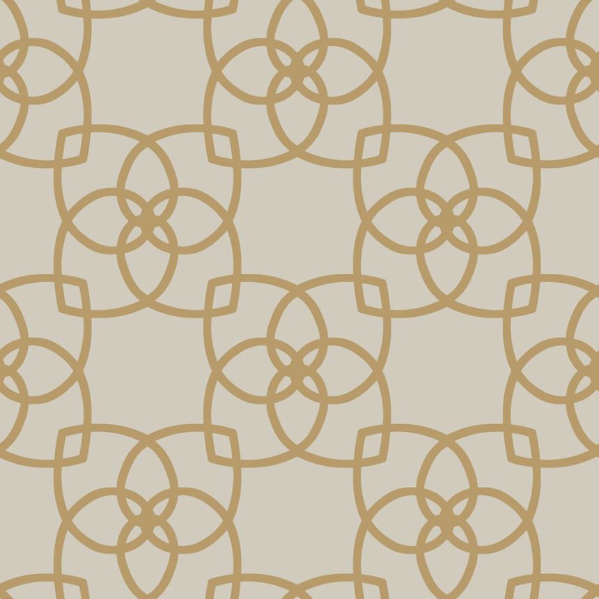 Luxusní šedobéžová tapeta, zlaté ornamenty Y6200202, Dazzling Dimensions 2, York