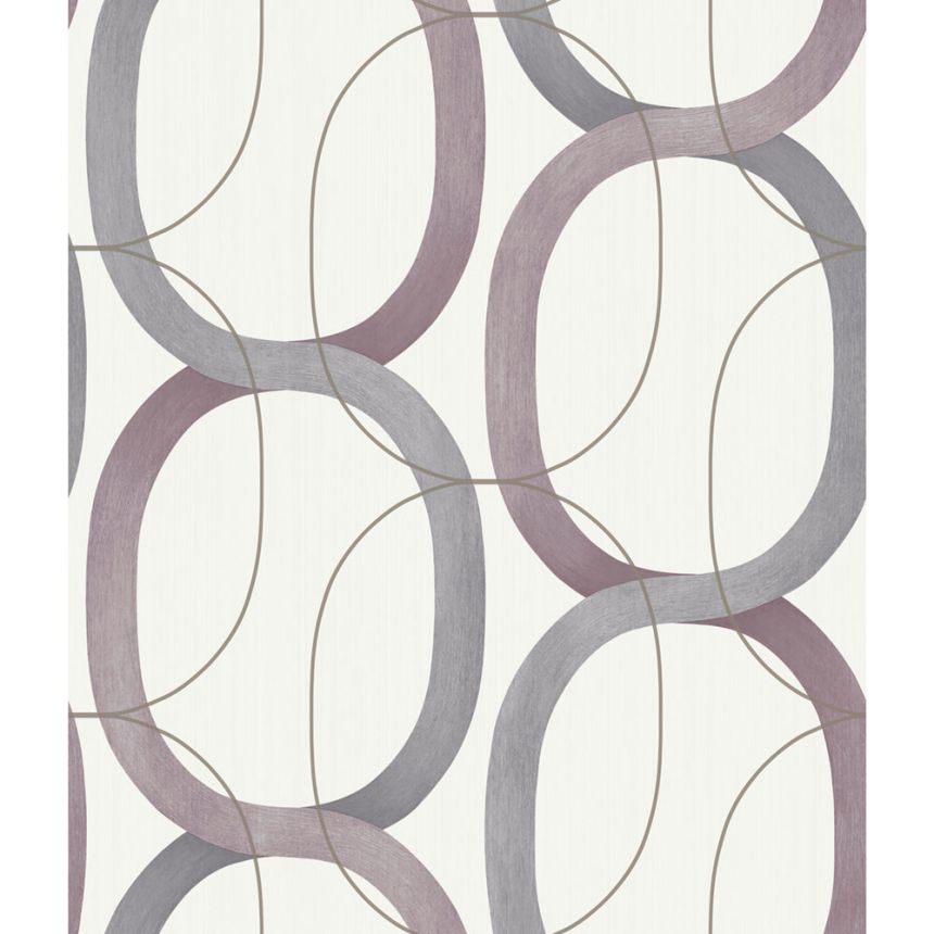 Vliesová tapeta na zeď, fialový geometrický vzor OS4216, Modern Nature II, York