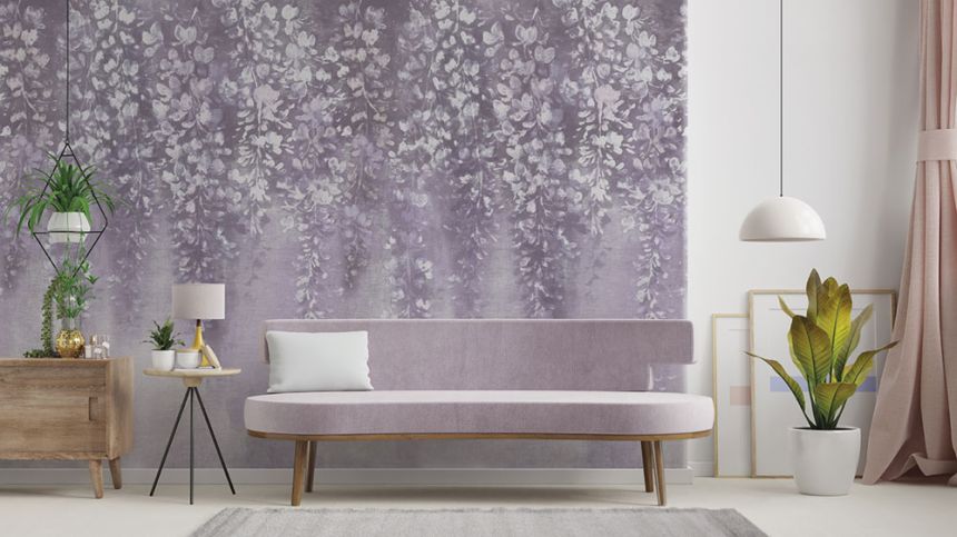 Vliesová obrazová tapeta, Listy, Z66895, 5,10 X 3 m, Satin Flowers, Zambaiti Parati