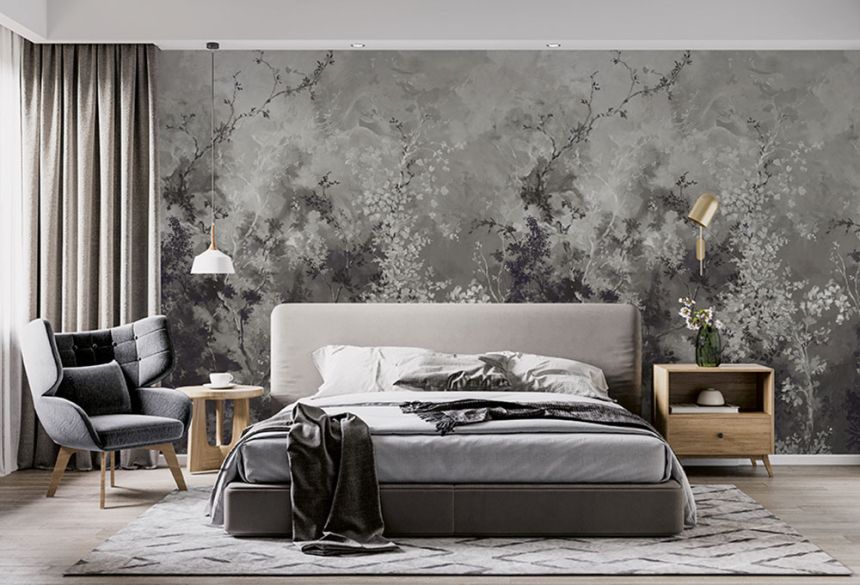 Vliesová obrazová tapeta, Větvičky, Z66890, 5,10 X 3 m, Satin Flowers, Zambaiti Parati