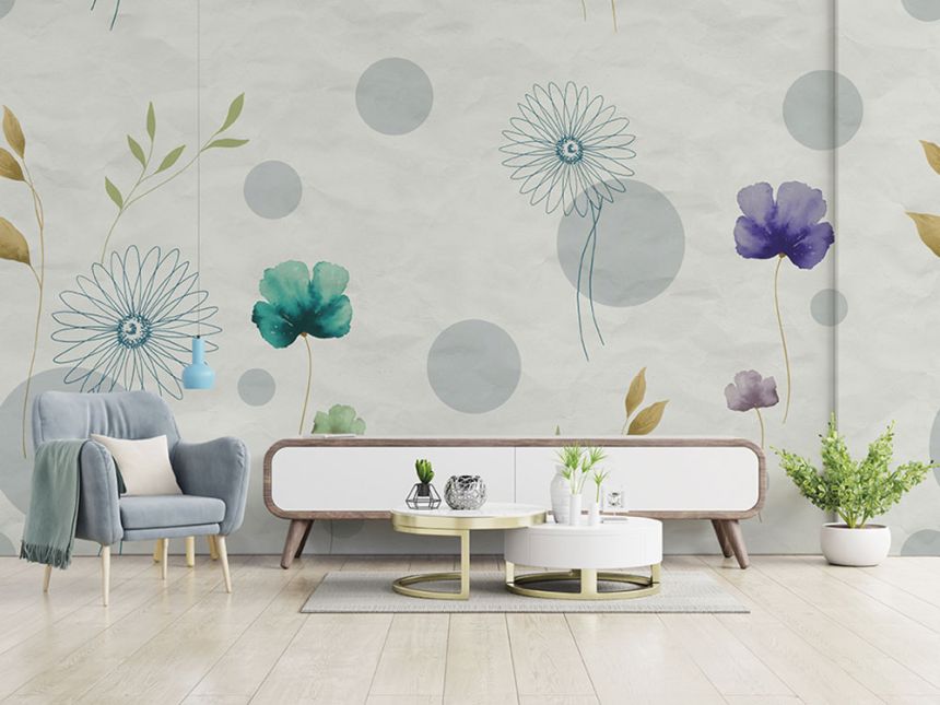 Vliesová obrazová tapeta, Květy, Z66886, 5,10 X 3 m, Satin Flowers, Zambaiti Parati