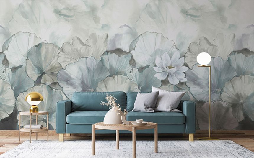Vliesová obrazová tapeta, Květy s listy, Z66874, 5,10 X 3 m, Satin Flowers, Zambaiti Parati