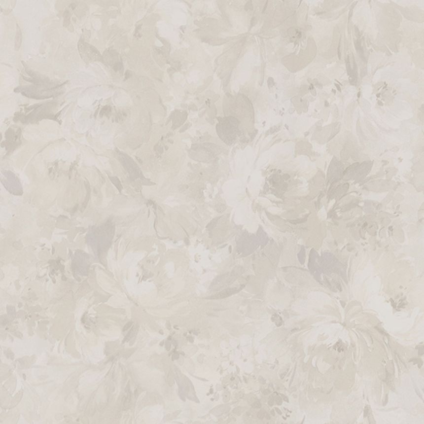 Béžová vliesová tapeta na zeď květiny, Z66860, Satin Flowers, Zambaiti Parati