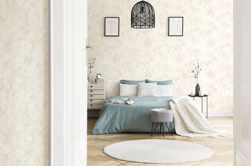 Béžová vliesová tapeta na zeď květiny, Z66860, Satin Flowers, Zambaiti Parati