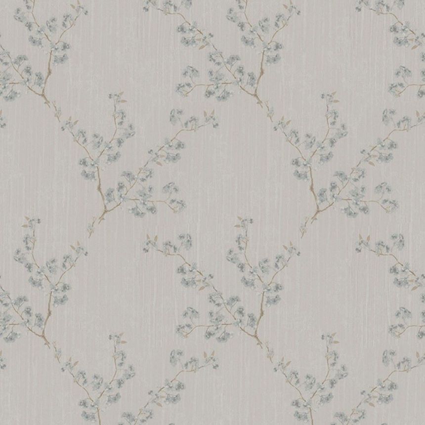 Béžová vliesová tapeta na zeď květiny, Z66829, Satin Flowers, Zambaiti Parati