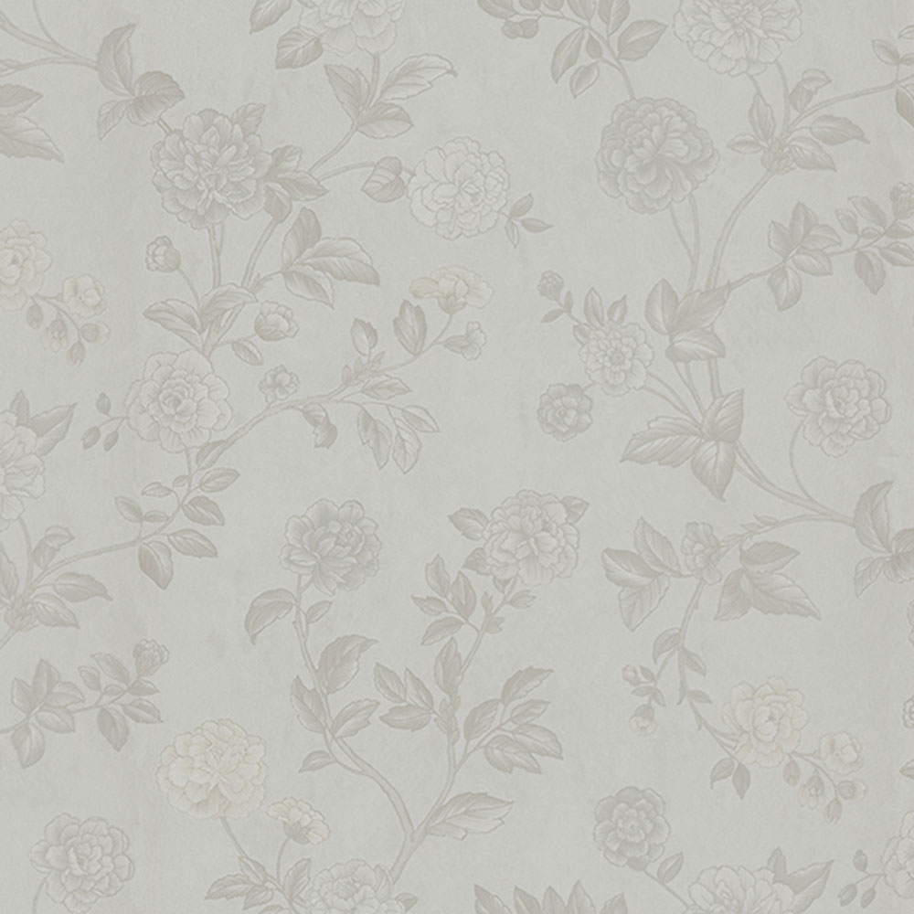 Bílá vliesová tapeta na zeď květiny, Z66805, Satin Flowers, Zambaiti Parati