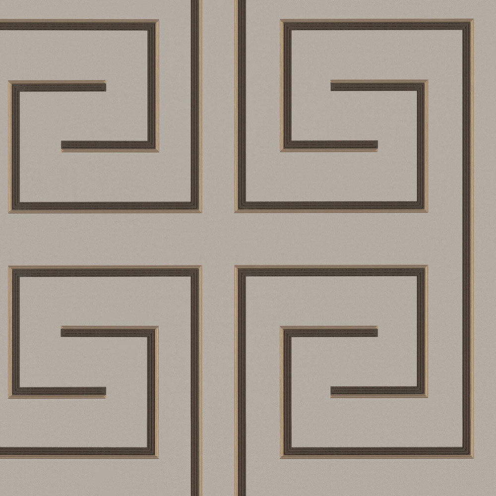 Luxusní šedo-béžová geometrická vliesová tapeta na zeď Z76014, Vision, Zambaiti Parati